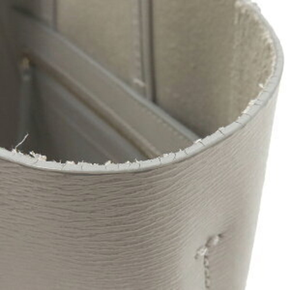 Celine Vertical Cabas Bag Gray Leather Tote Shoulder - Picture 8 of 9